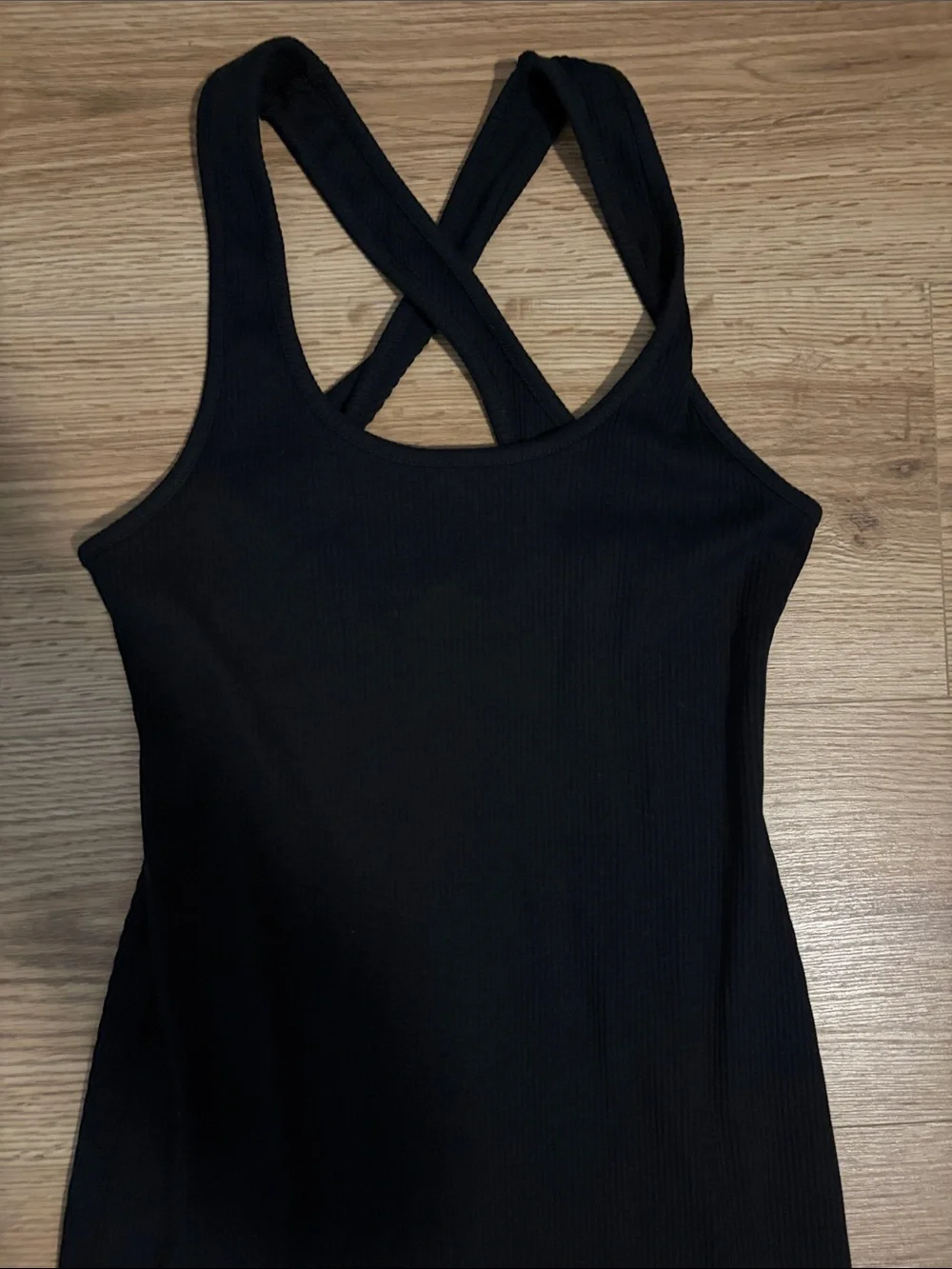 J. Crew Black Ribbed Cross-Back Maxi Dress